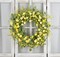 24 Inch Spring Wreath Yellow Daisy with Eucalyptus Wreath for Front Door